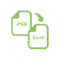 JPEGからExcelに変換するイラスト